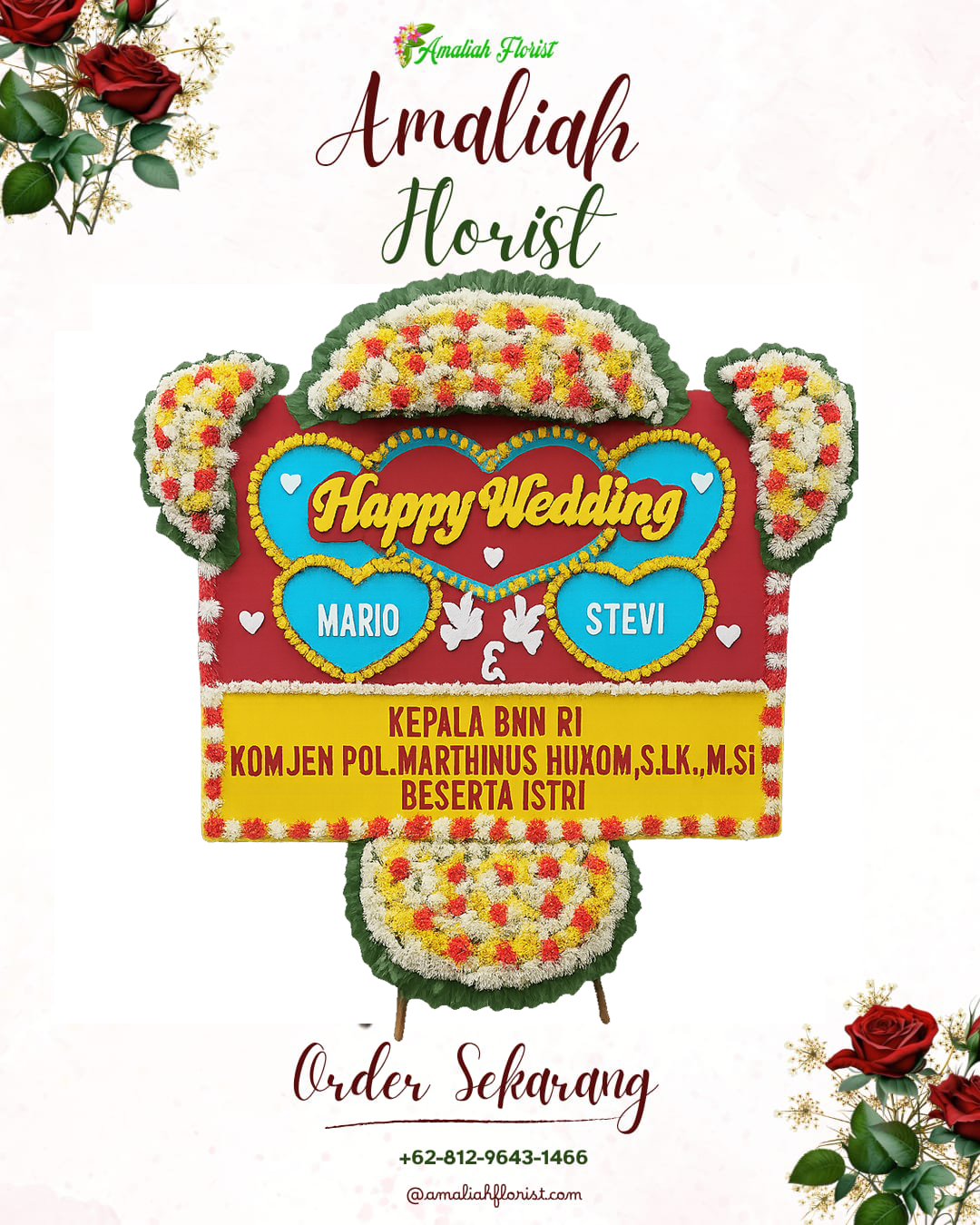 Papan Bunga Pernikahan Pabelan